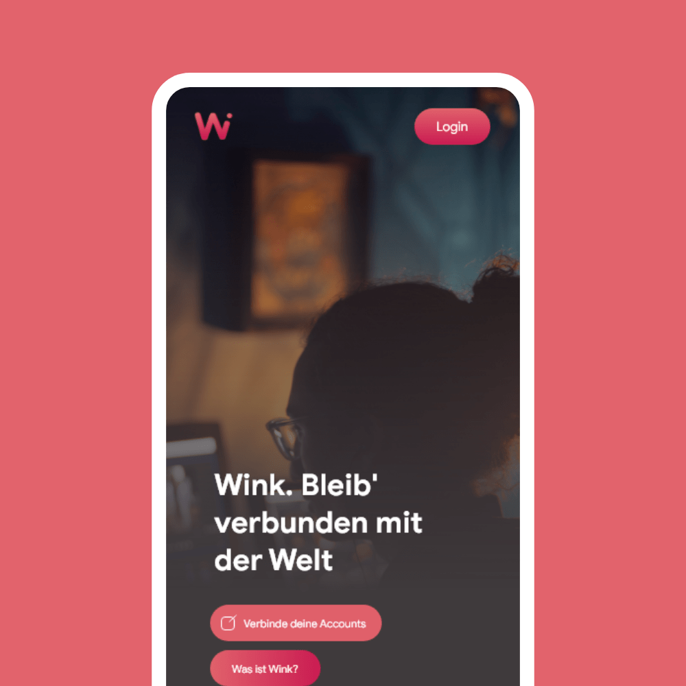 JONE.IO - Portfolio - Thumbnail Projekt 04: Wink - Eine App für alle deine Dienste